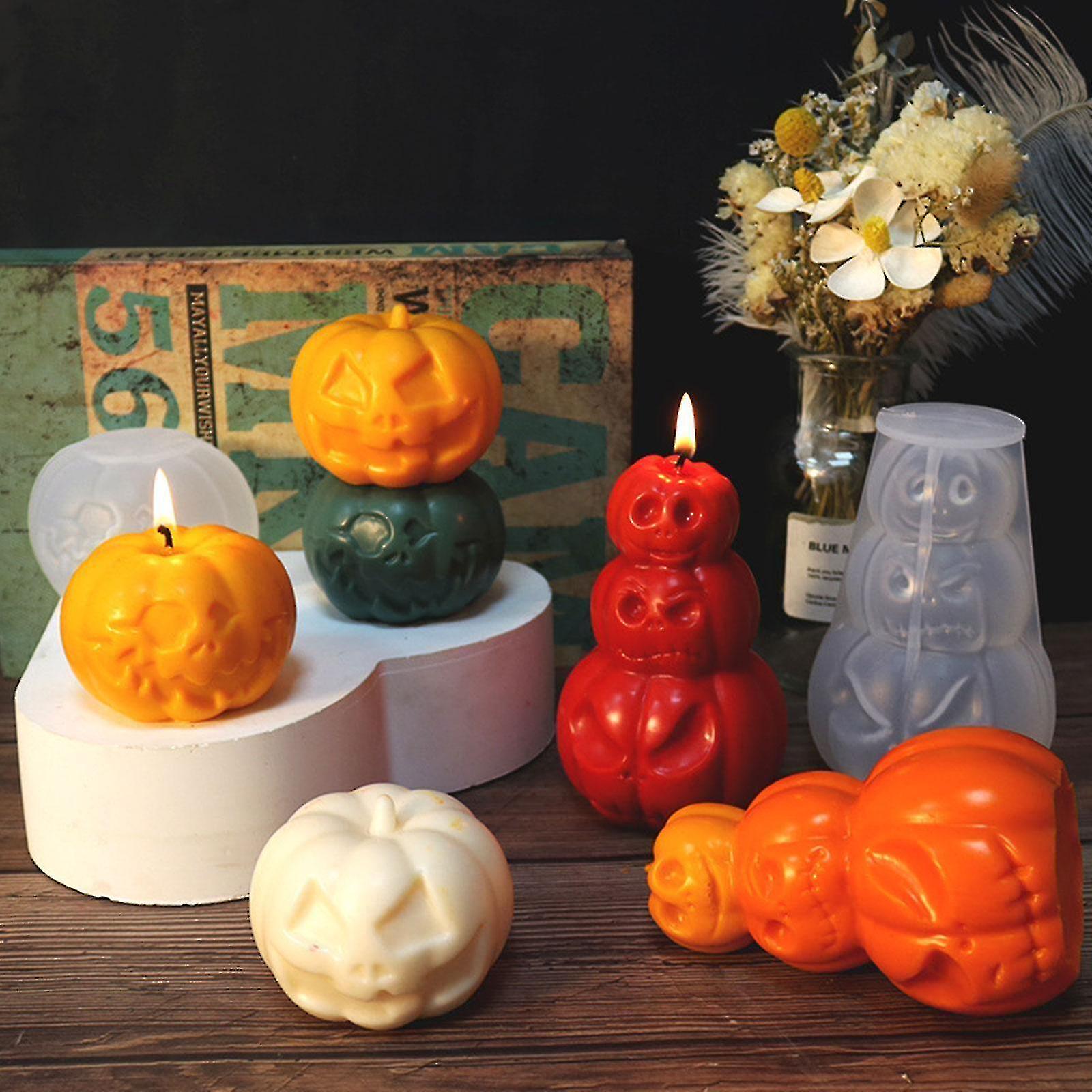 3d Christmas Pumpkin Candle Molds Silicone Mold Diy Epoxy Resin Soap Candle Cake Baking New