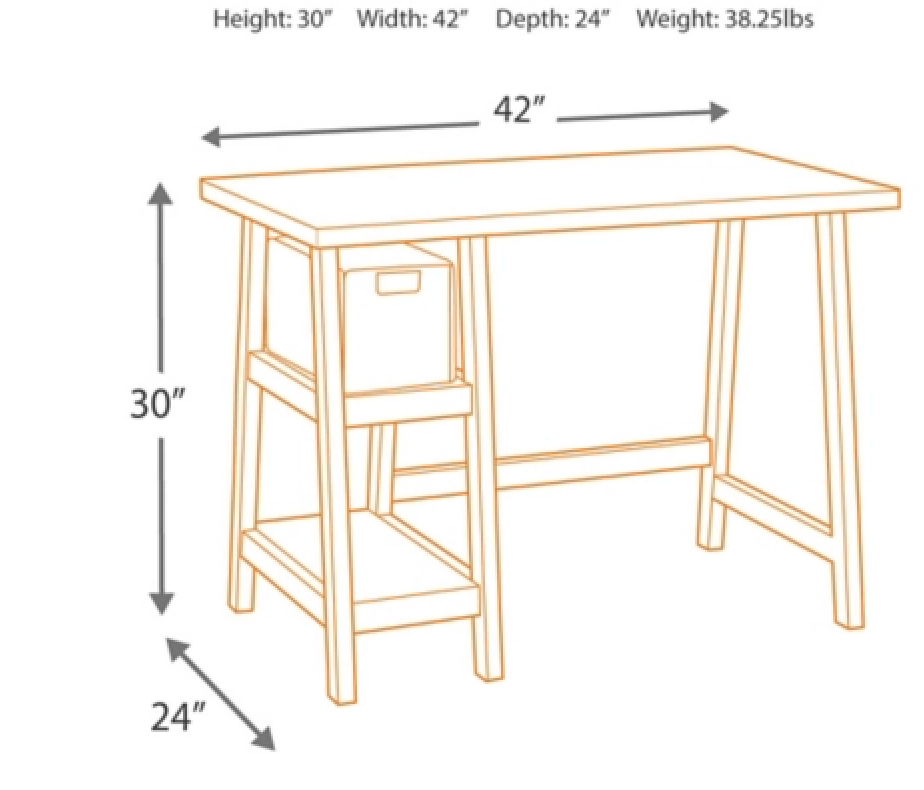 Mirimyn Black Home Office Small Desk