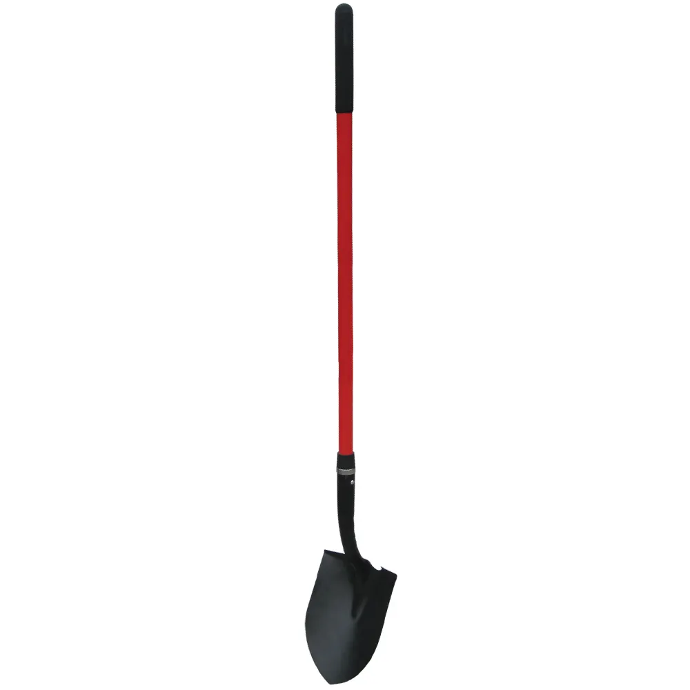 High Quality Gardening Tool Soft Grip Fiberglass Long Wooden Handle Hand Tools Point Shovel