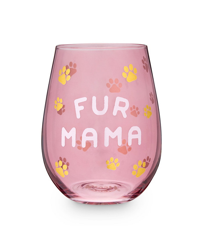 Blush Fur Mama Stemless Wine Glass