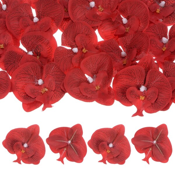 20Pcs Silk Faux Artificial Orchid Flower Heads Petals Decor