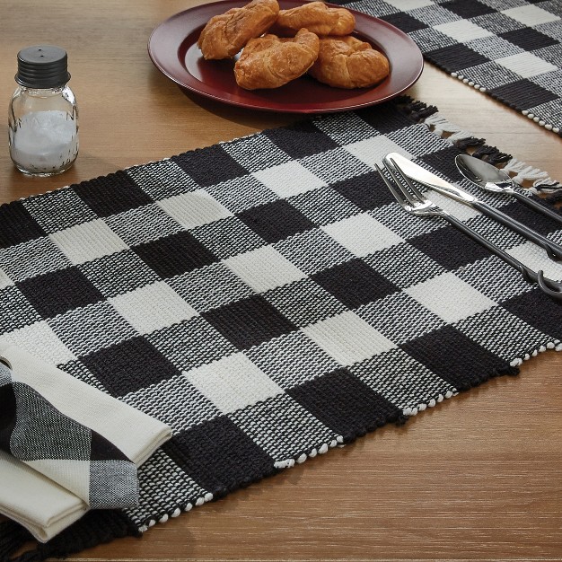 Park Designs Buffalo Check Table Runner 36 x27 x27 l Black