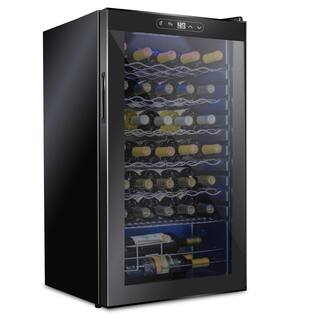 Schmecke Wine Fridge Freestanding Wine Refrigerator 34 Bottle Wine Cooler SHMFWCC341B