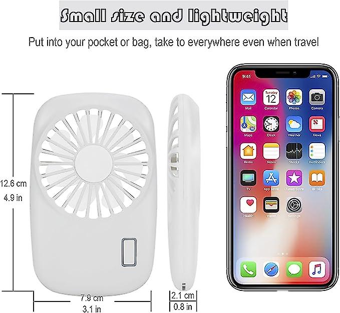 Handheld Mini Fan Powerful Small Personal Portable Fan Speed Adjustable Usb Rechargeable Cooling Kids Family Outdoor Travel White