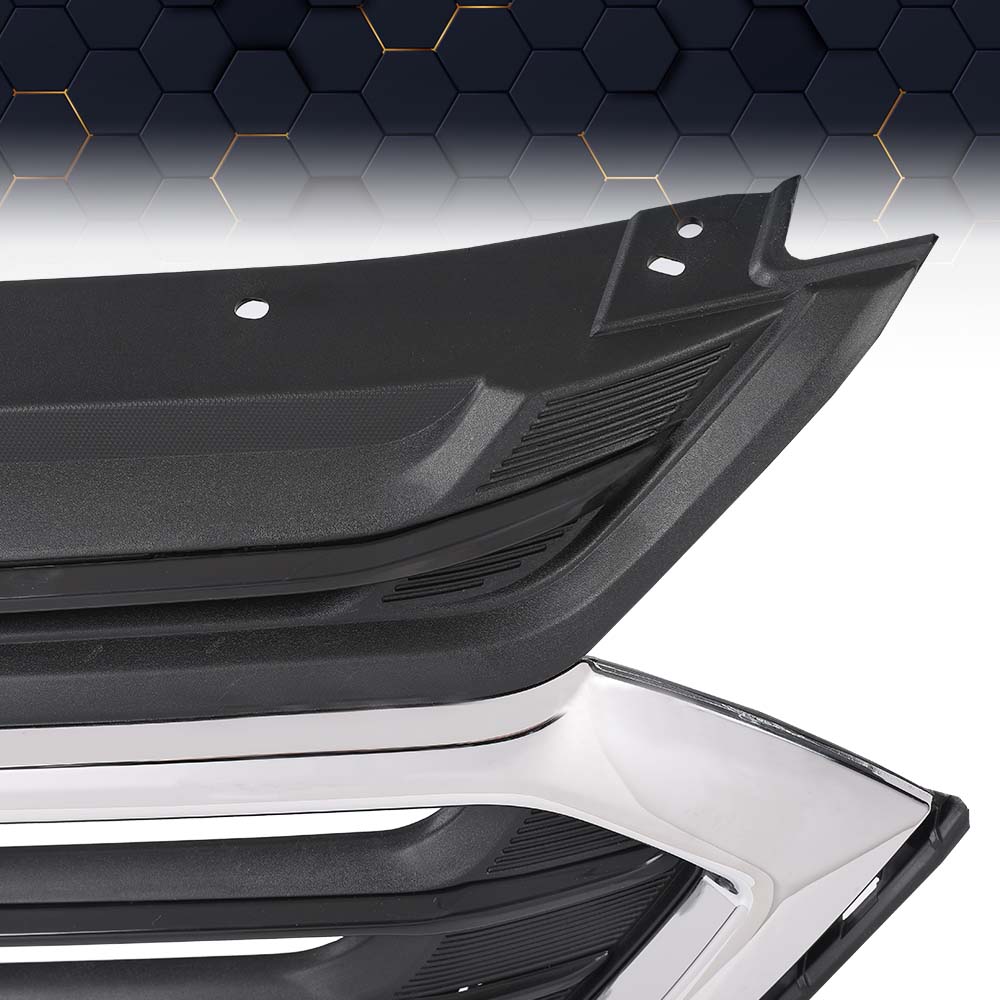 PIT66 BlackandChrome Front Bumper Upper Grille Fit for Chevrolet Equinox 2018 2019 2020