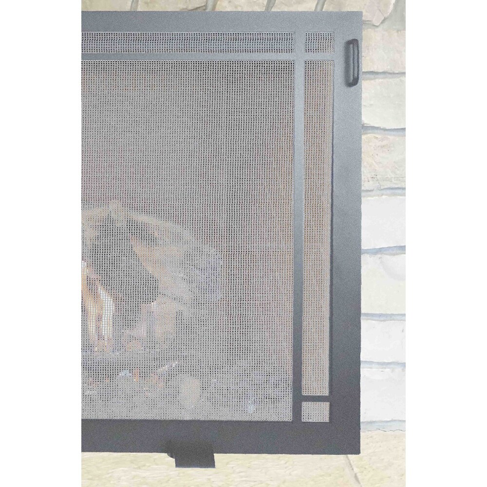 Design Specialties Dark Pewter Craftsman Fireplace Screen 43 X 32