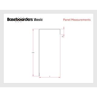 Baseboarders Basic Series 5 ft. Galvanized Steel Easy Slip-On Baseboard Heater Cover in White BC001-60