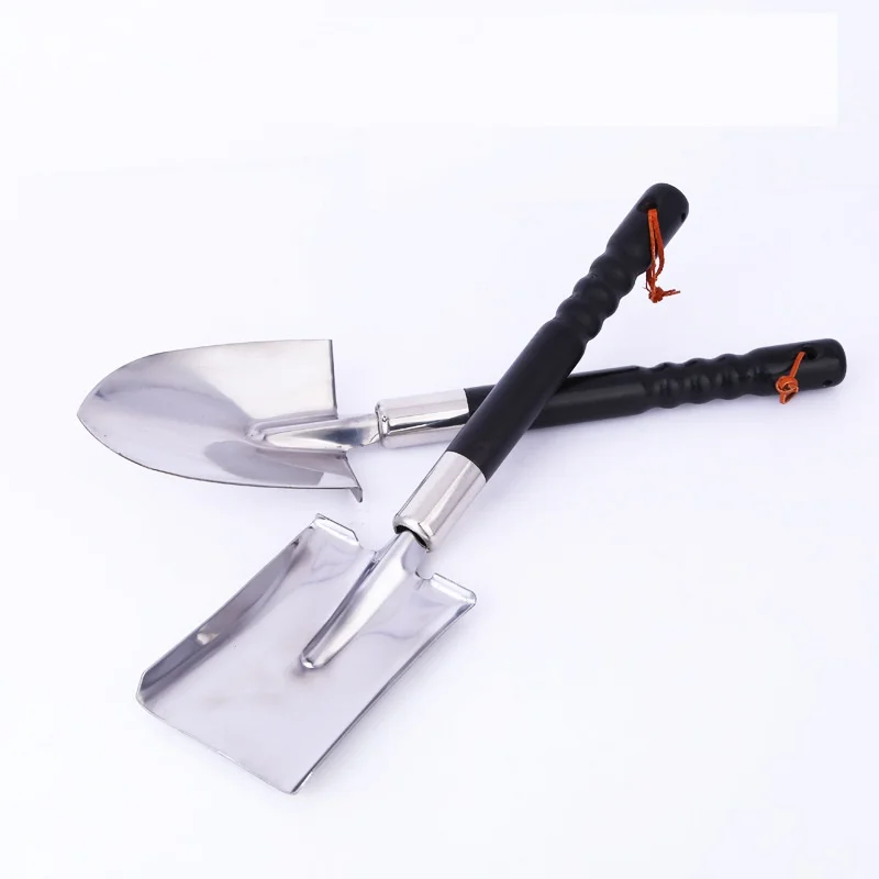 Stainless Steel Black Handle Square Shovel Tools Transplanting Shovel Potted Garden Tools