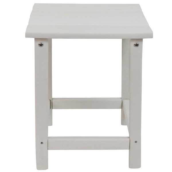 Sunnydaze AllWeather White Outdoor Side Table