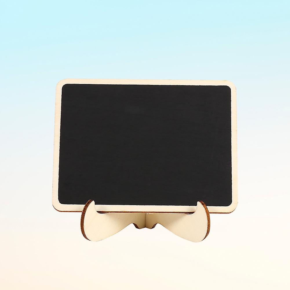 10pcs Wooden Mini Blackboard Chalkboard Message Note Board With Stand Holder Clip