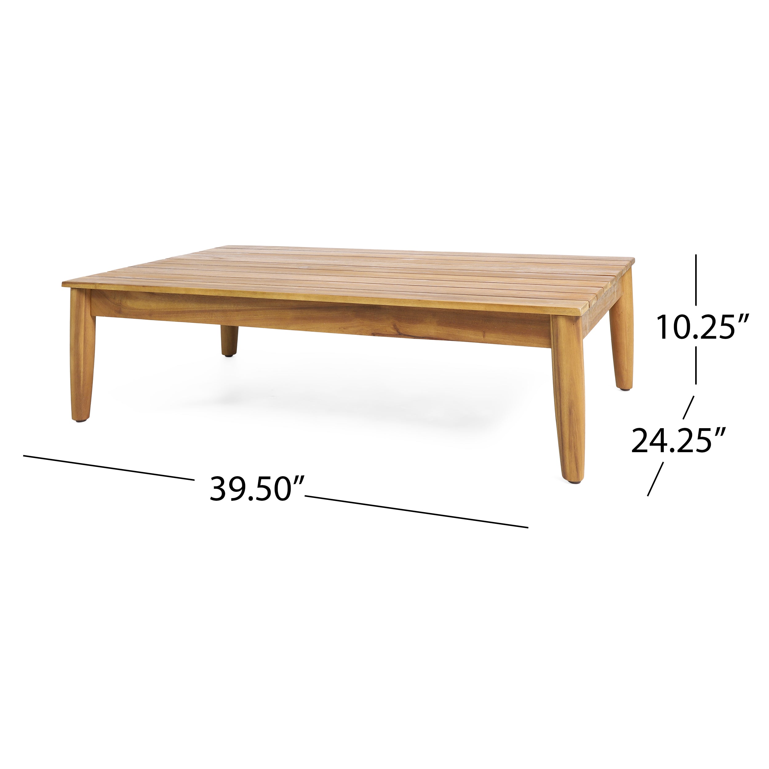 Plumb Outdoor Acacia Wood Coffee Table