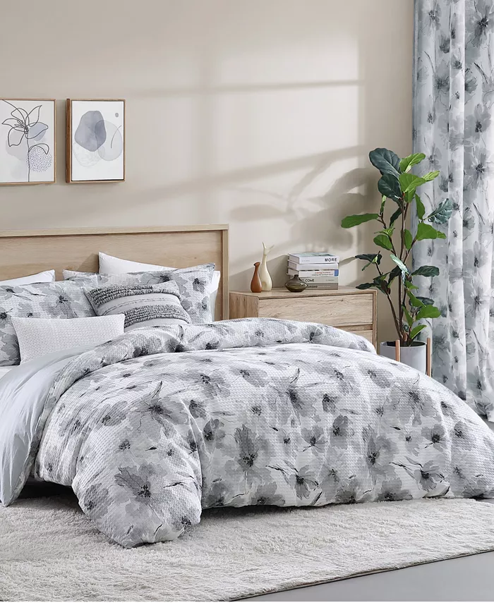 DKNY Modern Bloom 3 Piece Comforter Set， Queen