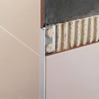 EMAC Novosuelo Champagne 38 in. x 98-12 in. Aluminum Tile Edging Trim NLA16638