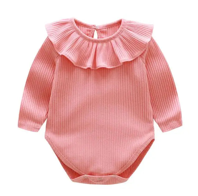 Spring Newborn Girls Romper Baby Clothes Baby Cherry Print Butterflies Long Sleeve Jumpsuit Climb Clothes Baby Cotton Clothing