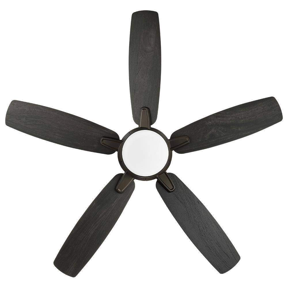 Home Decorators Collection Fawndale 46 in. Indoor Integrated LED Bronze Ceiling Fan with Light Kit 5 Reversible Blades and Remote Control 52021