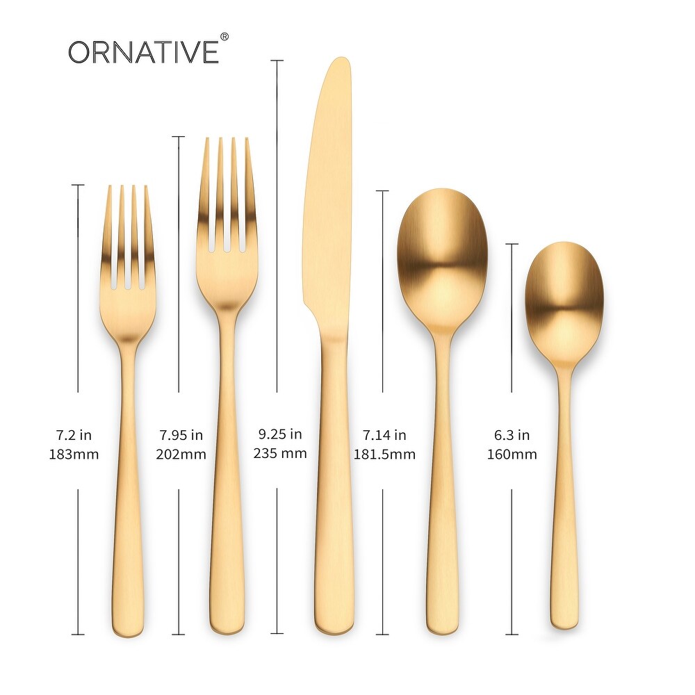 Ornative Aabbye 18/0 Stainless Steel 20 Pieces Flatware Set   10.63\