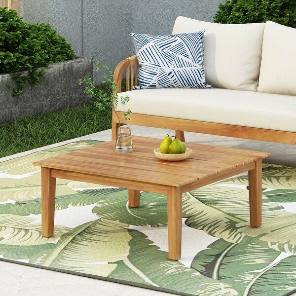 Loft Acacia Wood Outdoor Coffee Table by Christopher Knight Home