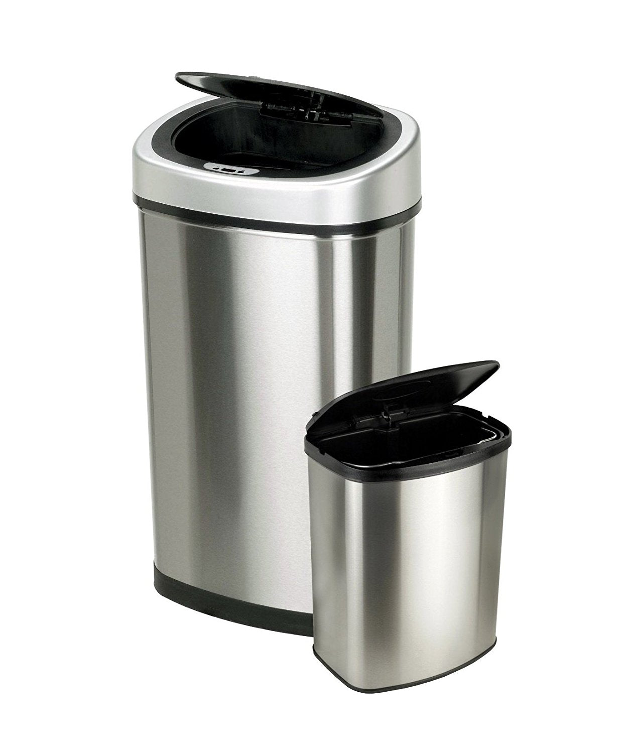 Ninestars CB-DZT-50-9-8-1 13.2 gal andamp; 2.1 gal Touch-Free Motion Sensor Trash Can