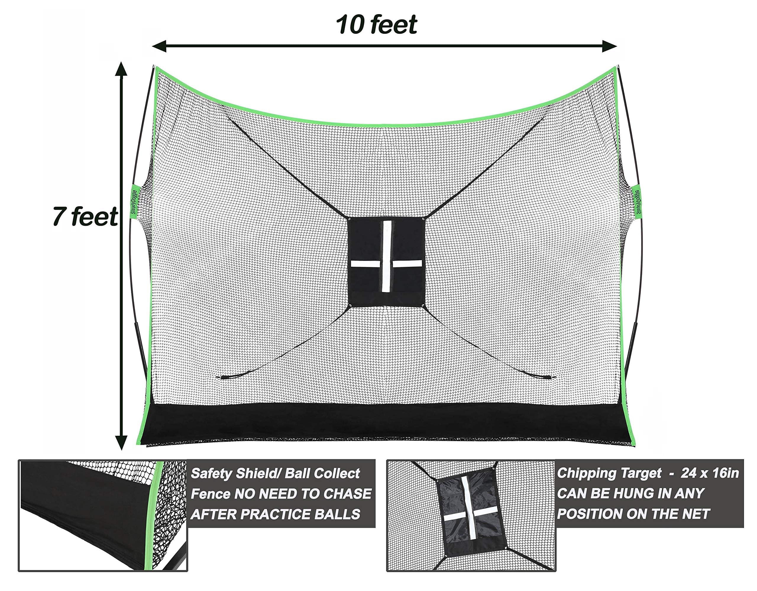 Steadydoggie Golf Net Bundles - Includes Professional Patent Pending Golf