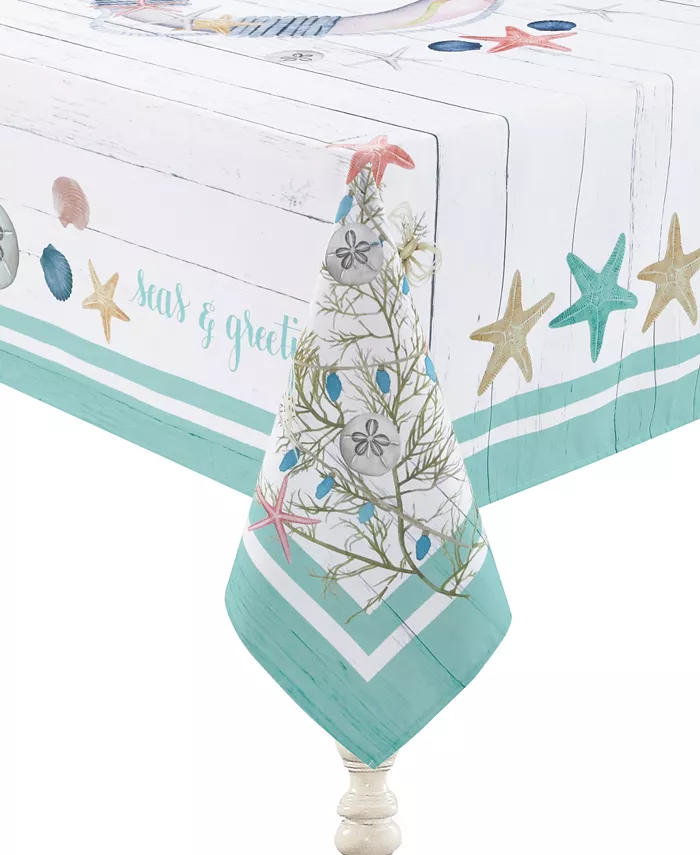 Laural Home Coastal Christmas Tablecloth -70x 120