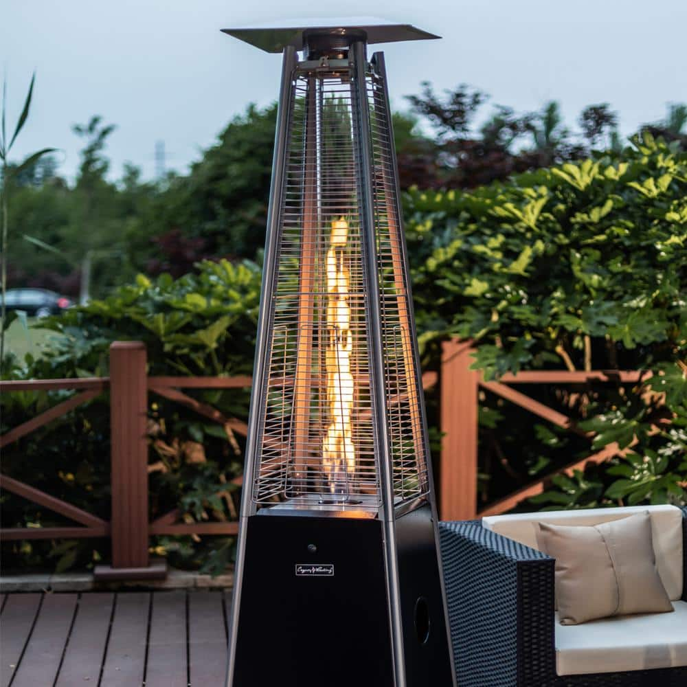 Legacy Heating 40,000 BTU Hammered Black Propane Outdoor Flame Patio Heater CAPH-GT-S