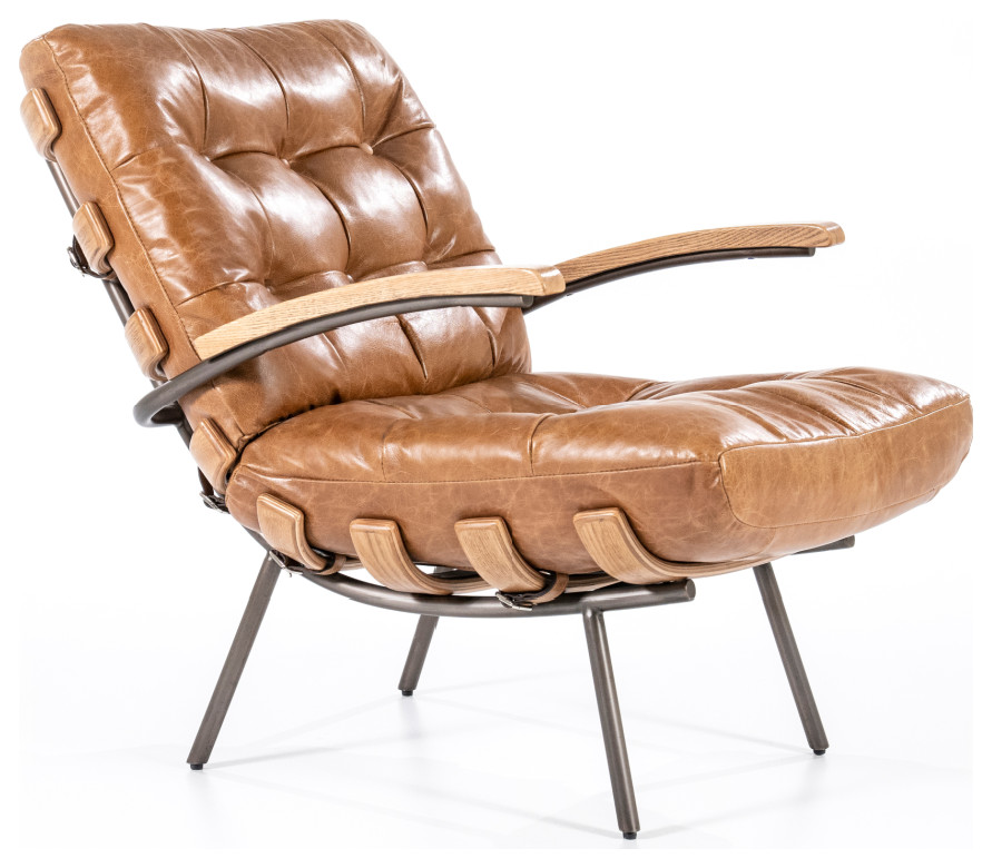 Cognac Mid Century Armchair  Eleonora Bastiaan   Midcentury   Armchairs And Accent Chairs   by Luxury Furnitures  Houzz