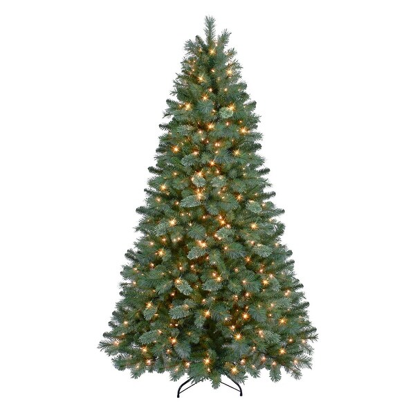 Puleo International 6.5 ft PreLit Teton Artificial Pine Tree