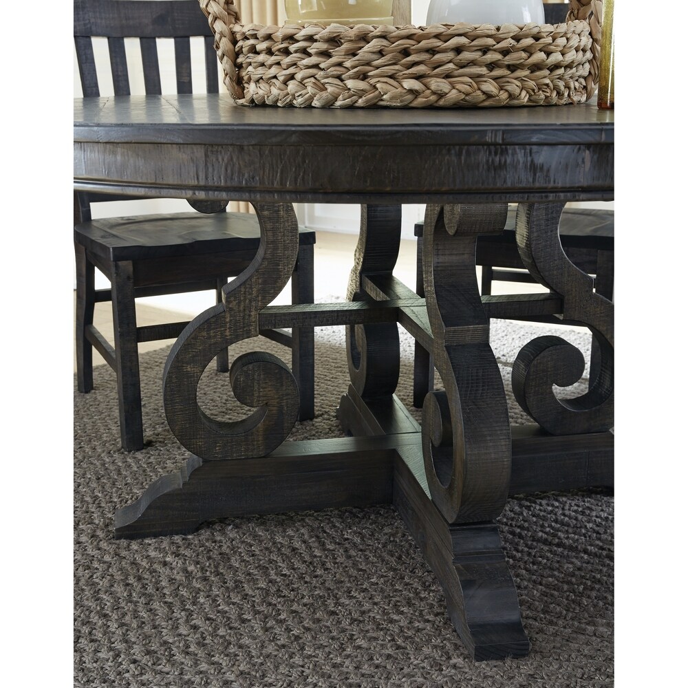 The Gray Barn Kornfeld 60 inch Round Dining Table   Peppercorn