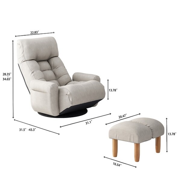 360 degree rotatable sofa chair with adjustable head and waist