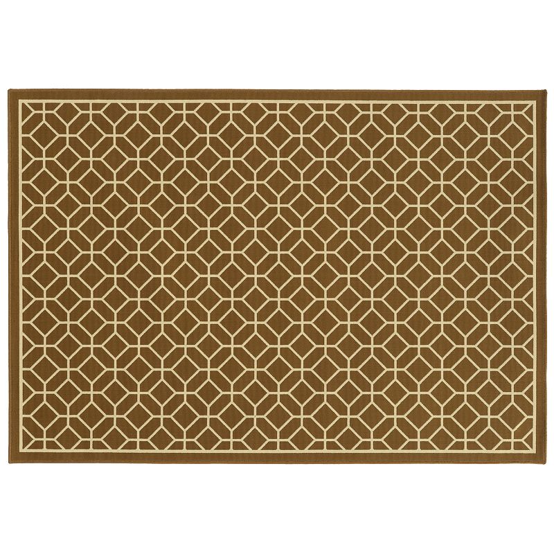 StyleHaven River Geometric Trellis Indoor Outdoor Rug