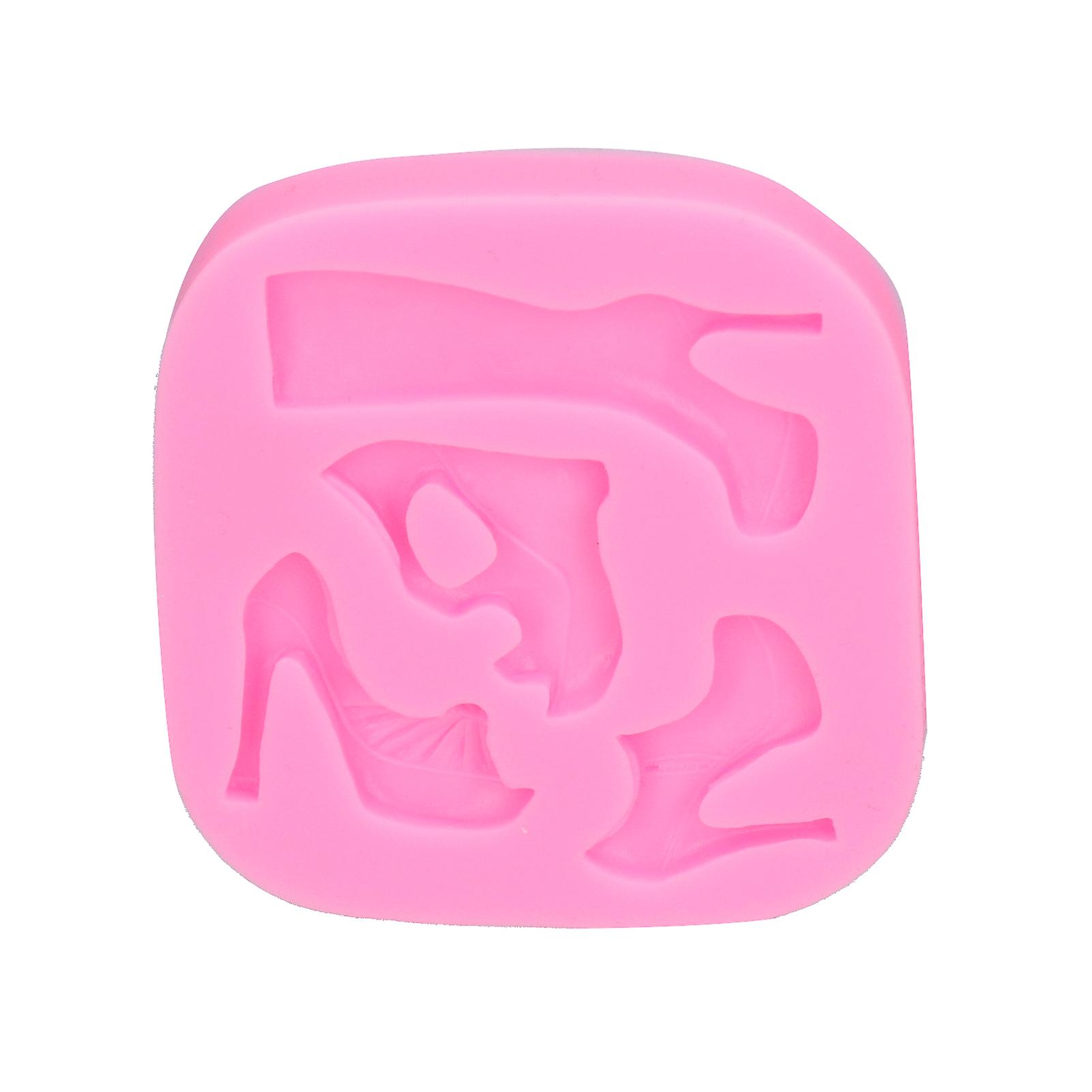 Cute Silicone Mold， High Heels Patterned Mold Easy Demoulding Flexible Baking Mold Diy Baking Tools For Cake Decorating Sugar Craft