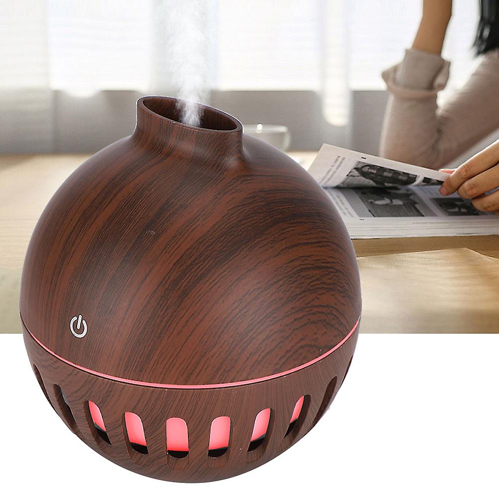 130ml Humidifier Usb Home Office Air Humidifier Night Light Aroma Diffuserdark Wooden Grain