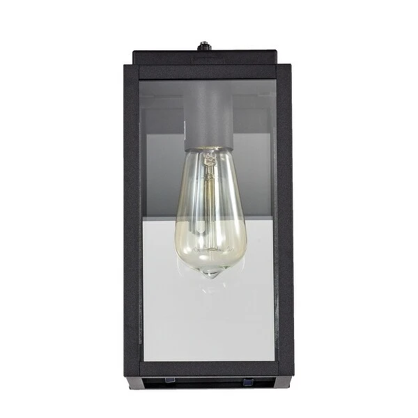 Two Light Outdoor Wall Lantern with Mission Style Matte Black Finish - 11.25*5*6.25 Shopping - The Best Deals on Outdoor Wall Lanterns | 38818751