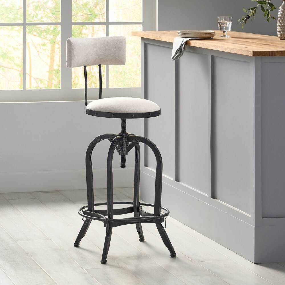 Stirling 29 inch Adjustable Backed Barstool by Christopher Knight Home