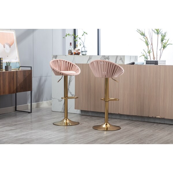 Kitchen Bar Chairs Velvet Bar Stools Set of 2 Barstools - 19.69 *18.11 *38.58