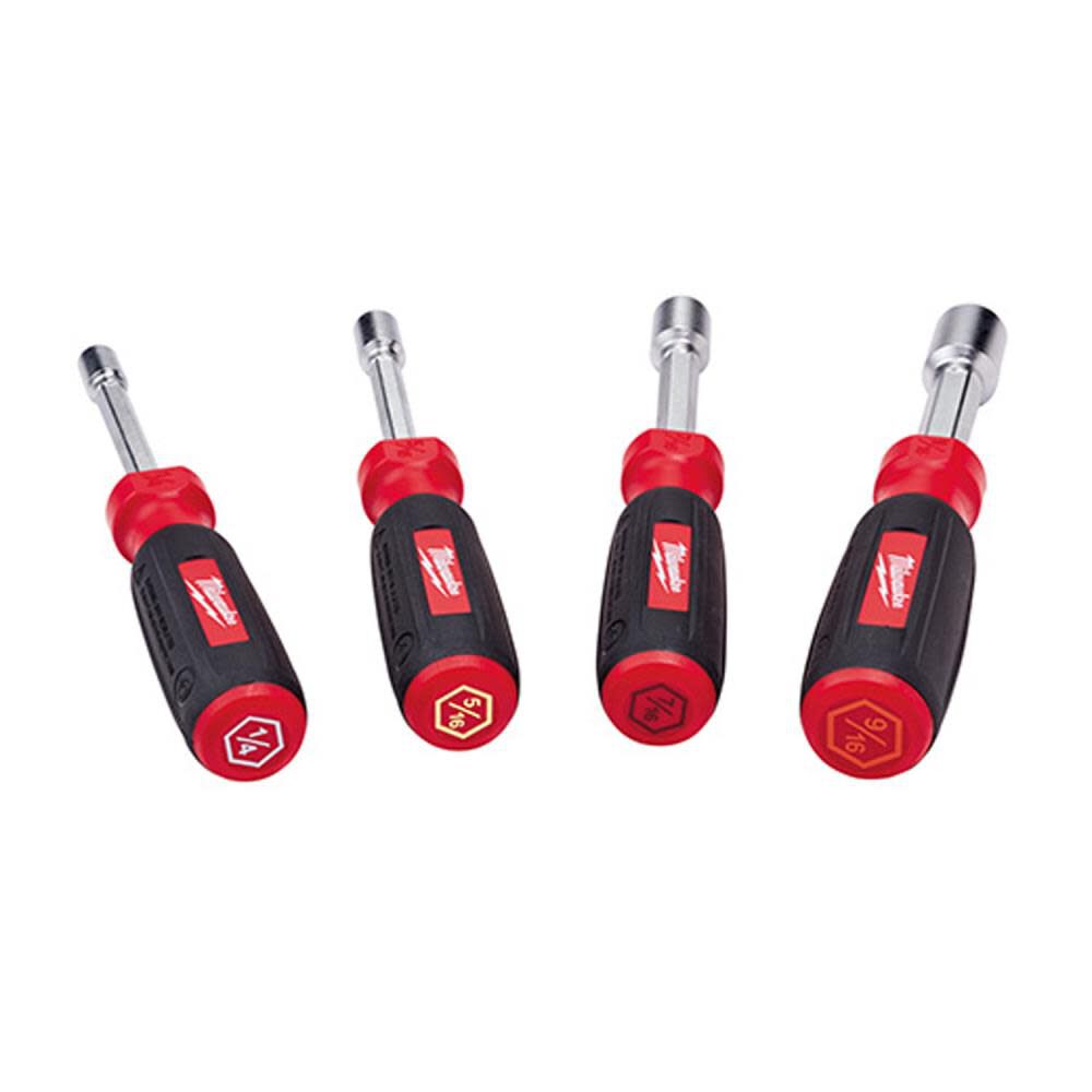 Milwaukee 4 pc Hollow Shaft SAE Nut Driver Set 48-22-2404 from Milwaukee