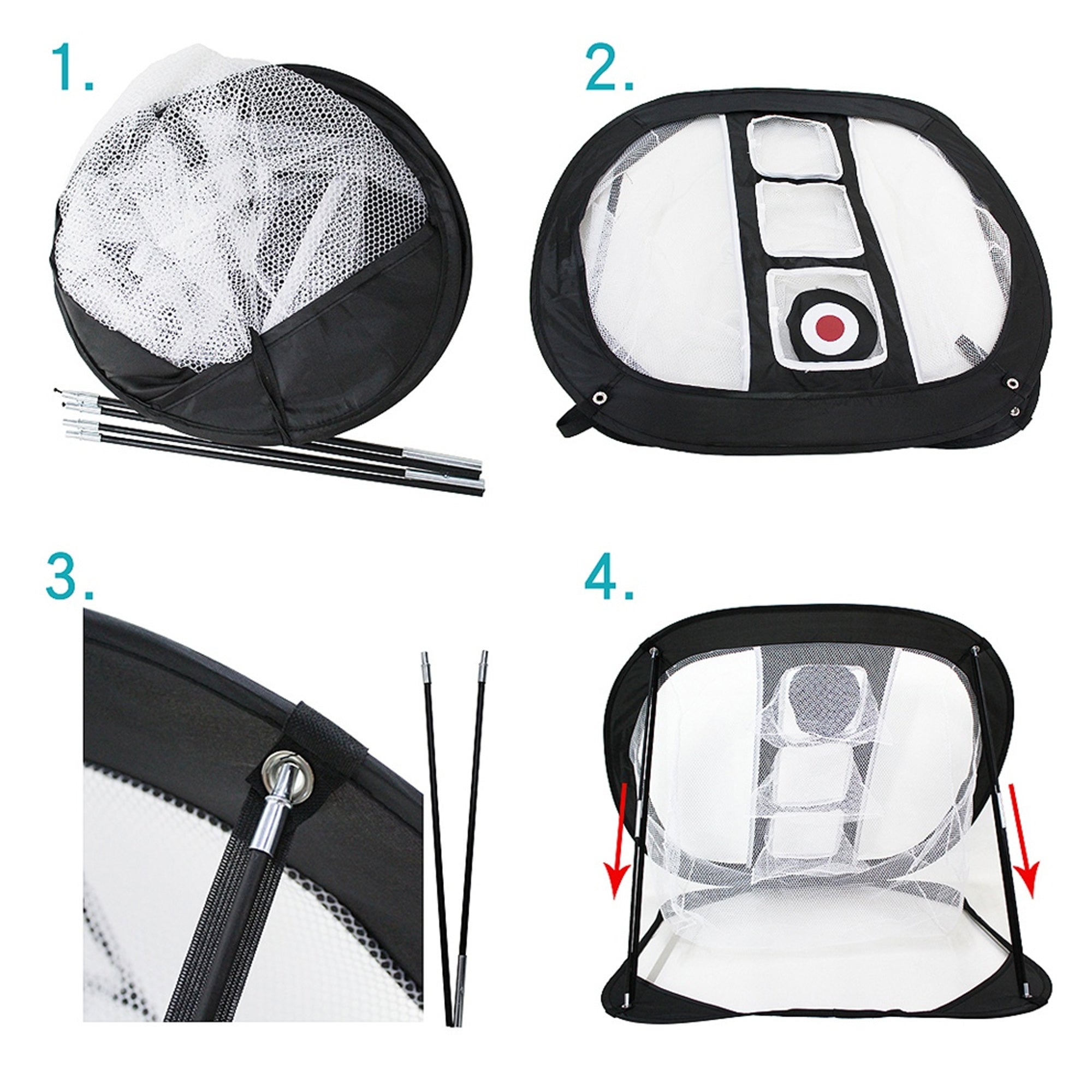 MERSARIPHY Golf Chipping Net Square Fold Accurate Swing Practice Props Set