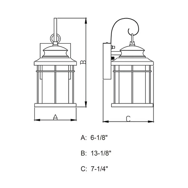 Melbourne 1 Light LED Dusk to Dawn Bronze Coastal Outdoor Wall Lantern Clear Glass - 6.25-in W x 13.25-in H x 7.25-in D Shopping - The Best Deals on Outdoor Wall Lanterns | 26685260