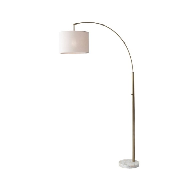 Bowery Arc Lamp Antique Brass Adesso