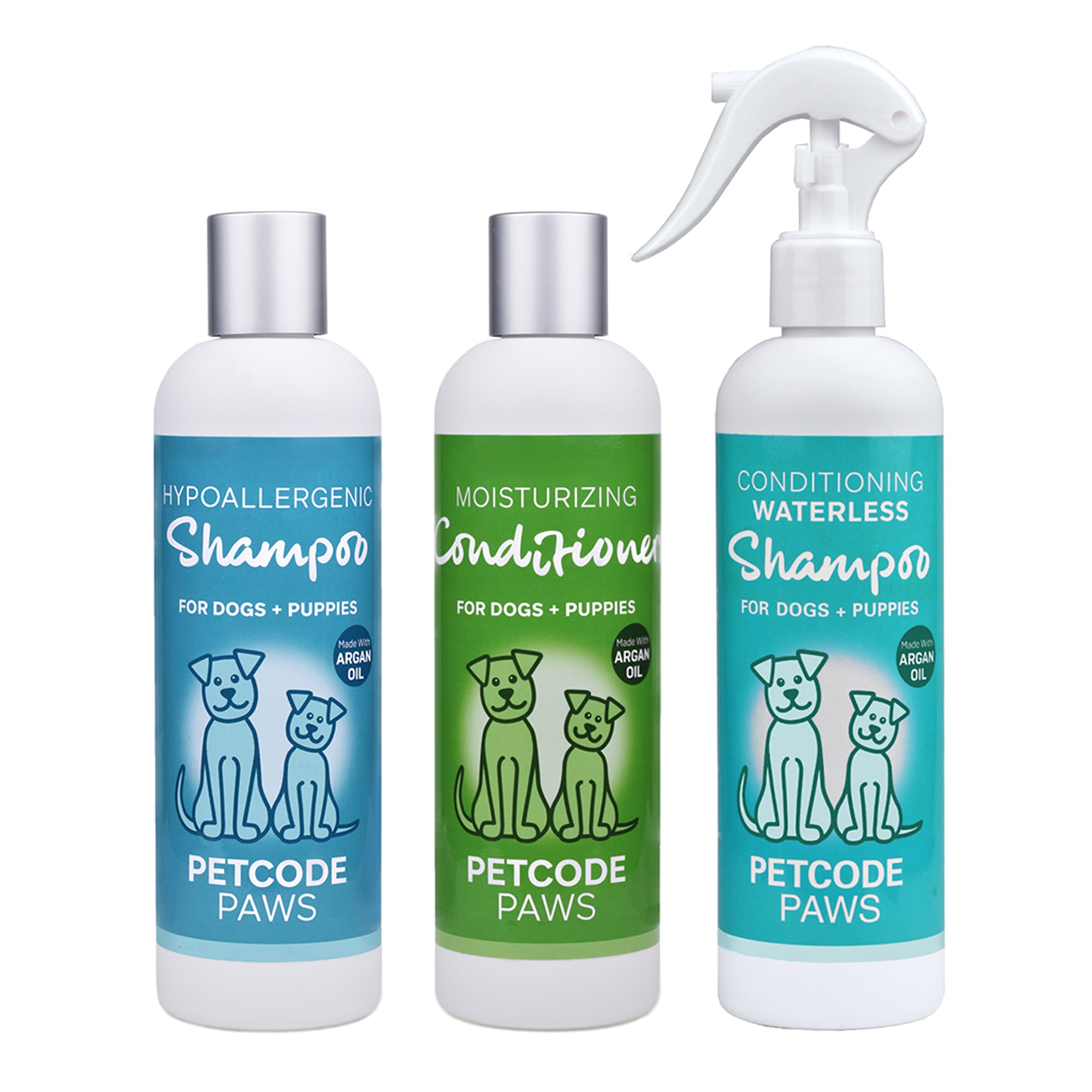 Petcode Paws Dog  Puppy Grooming Trio Set， 10.14 fl. oz.