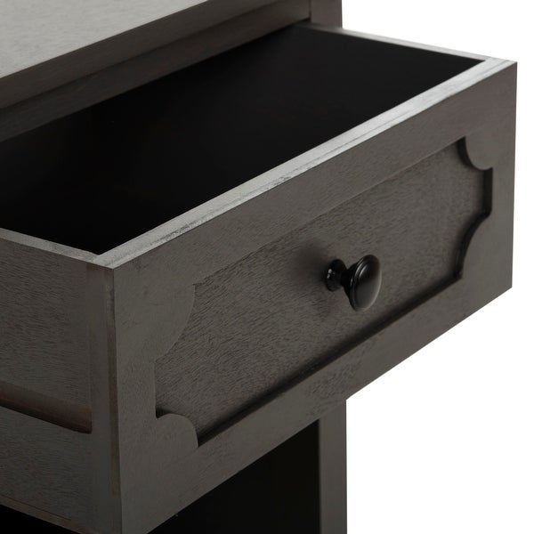 SAFAVIEH Rosaleen Grey Storage Side Table - 16.9