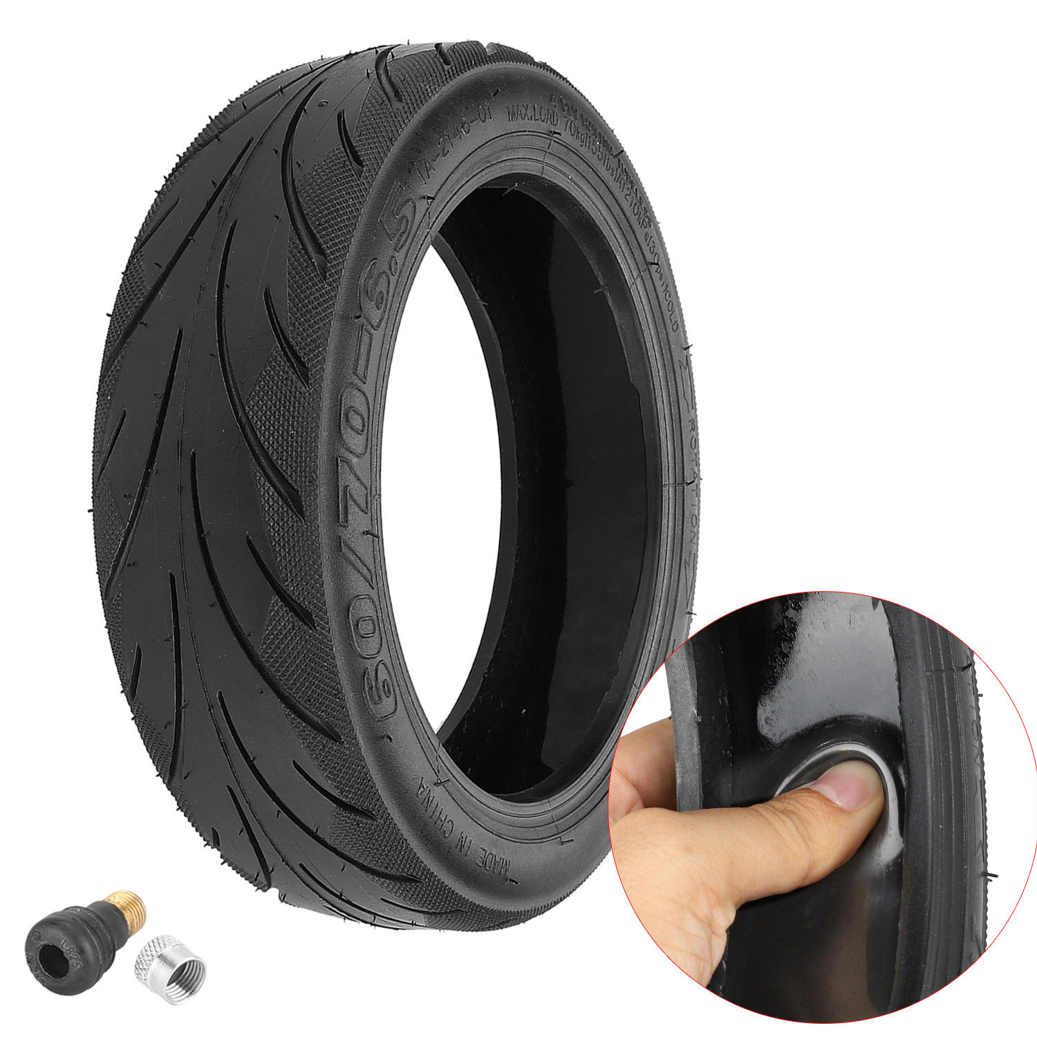 Scooter 60/70 6.5 self healing tire G30 Max built in glue can repair tubeless tire