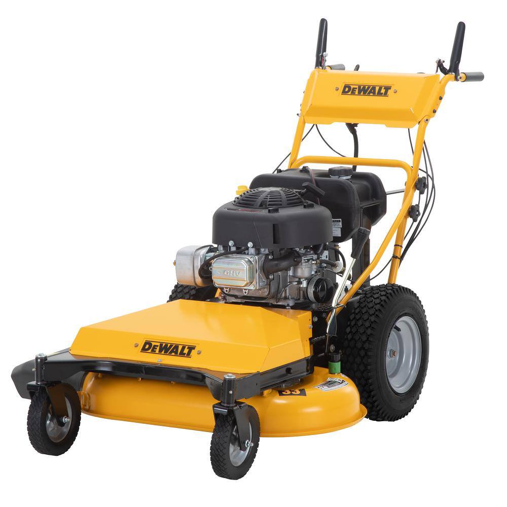 DEWALT DW33 33 in. 344 cc OHV Briggs and Stratton Electric Start Engine Wide-Area Gas Walk Behind Lawn Mower DXGMW33344R