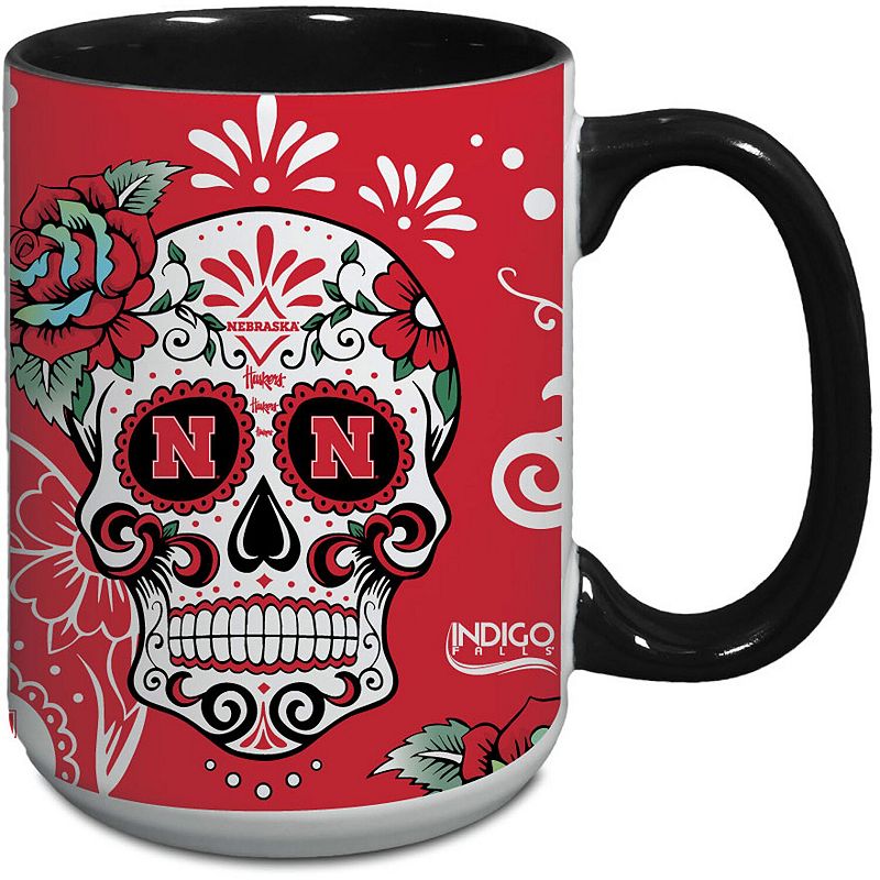 Nebraska Huskers 15oz. Java Dia de los Muertos Mug