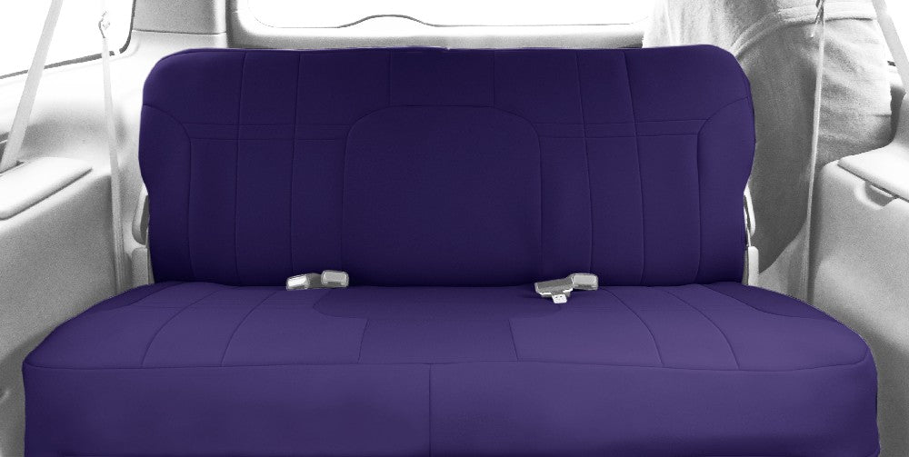 CalTrend Front Solid Bench Neo Seat Covers for 1984-1988 Toyota Pickup - TY107-10NA Purple Insert and Trim