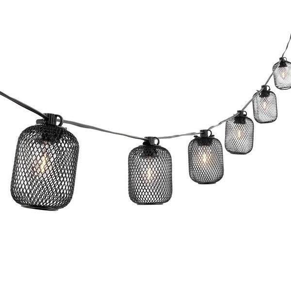 SAFAVIEH Lighting Jepsen 10 FT Led Outdoor String Lights - Black Shopping - The Best Deals on String Lights | 40112482