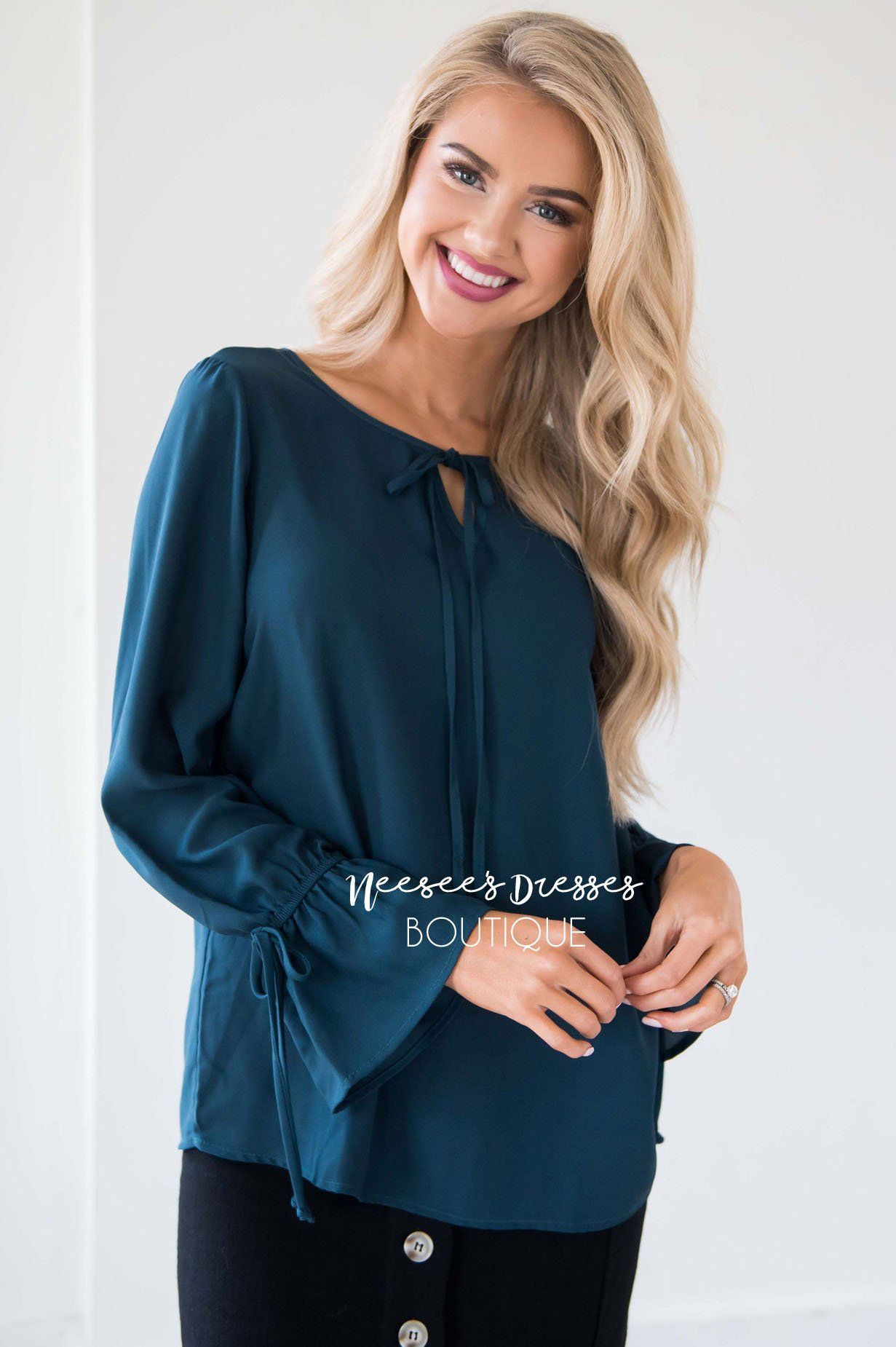 Weekends In Love Tie Sleeve Blouse