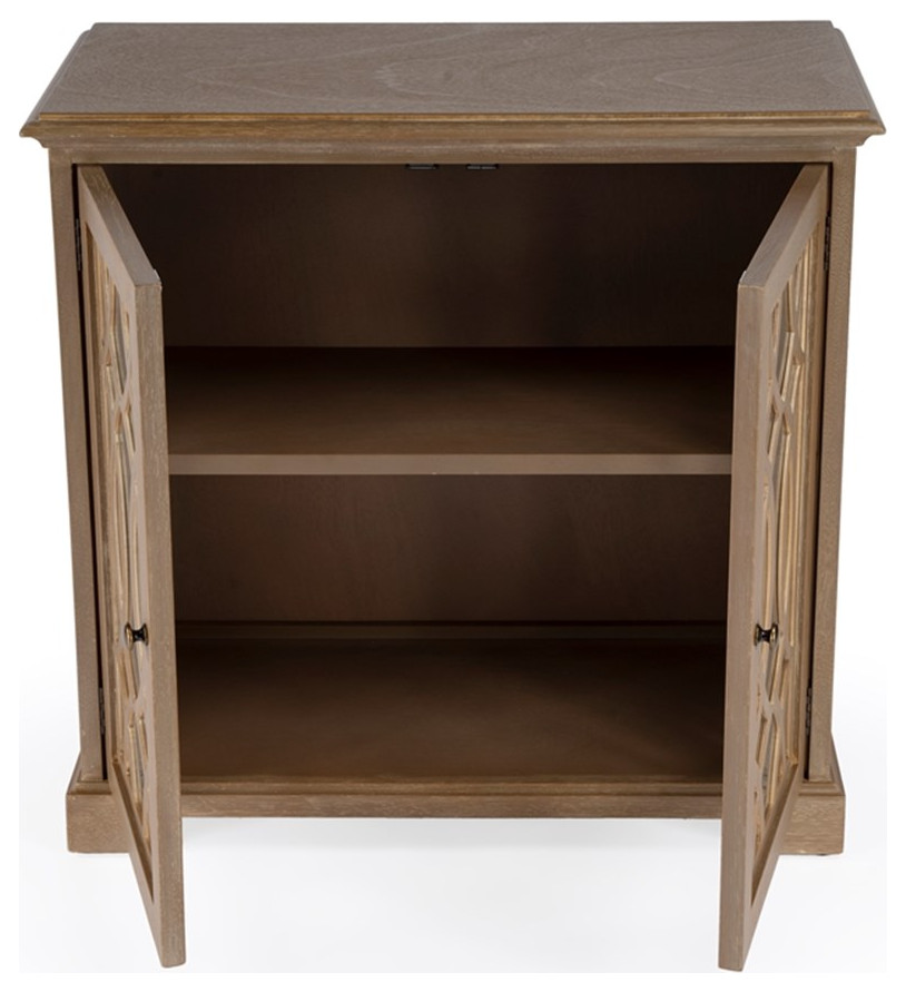 Bowery Hill Traditional Wooden 2 Door Cabinet in Brown Finish   Farmhouse   Accent Chests And Cabinets   by Homesquare  Houzz