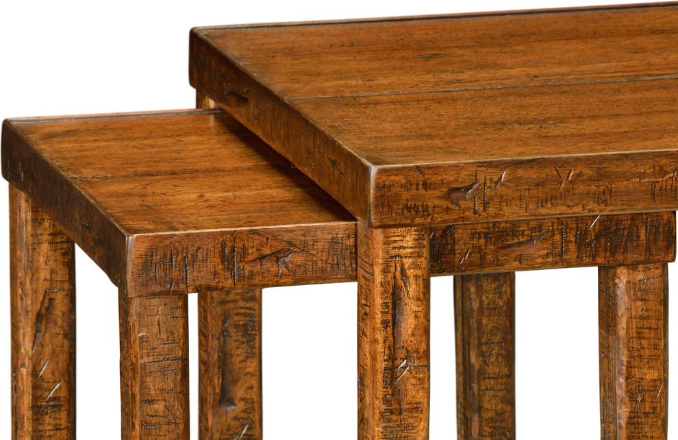 Nesting Cocktail Tables  Country Walnut   Rustic   Coffee Tables   by HedgeApple  Houzz