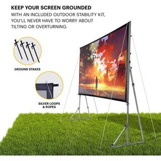 Kodak 120 in. Projector Screen Portable Projector Screen and Stand with Carry Bag RODPJSFFSG120